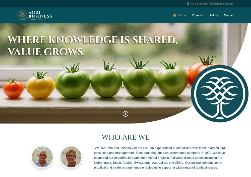 Website van Agri Business Management gaat live